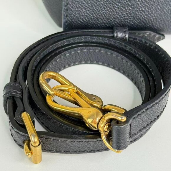 Burberry Black Leather Buckle Shoulder Bag Crossbody with Gold Tone Hardware - Picture 9 of 10